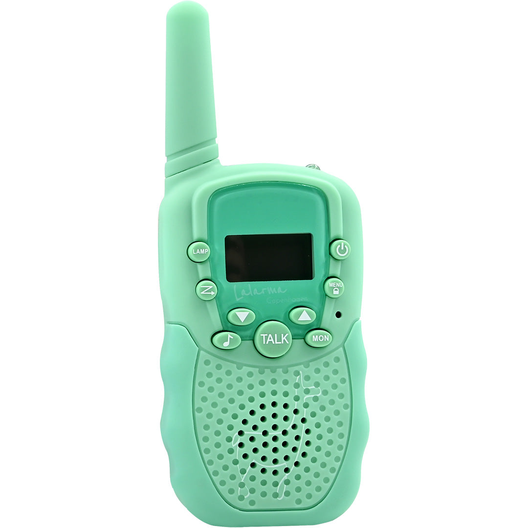 Lalarma Copenhagen groene walkie talkie, vooraanzicht.