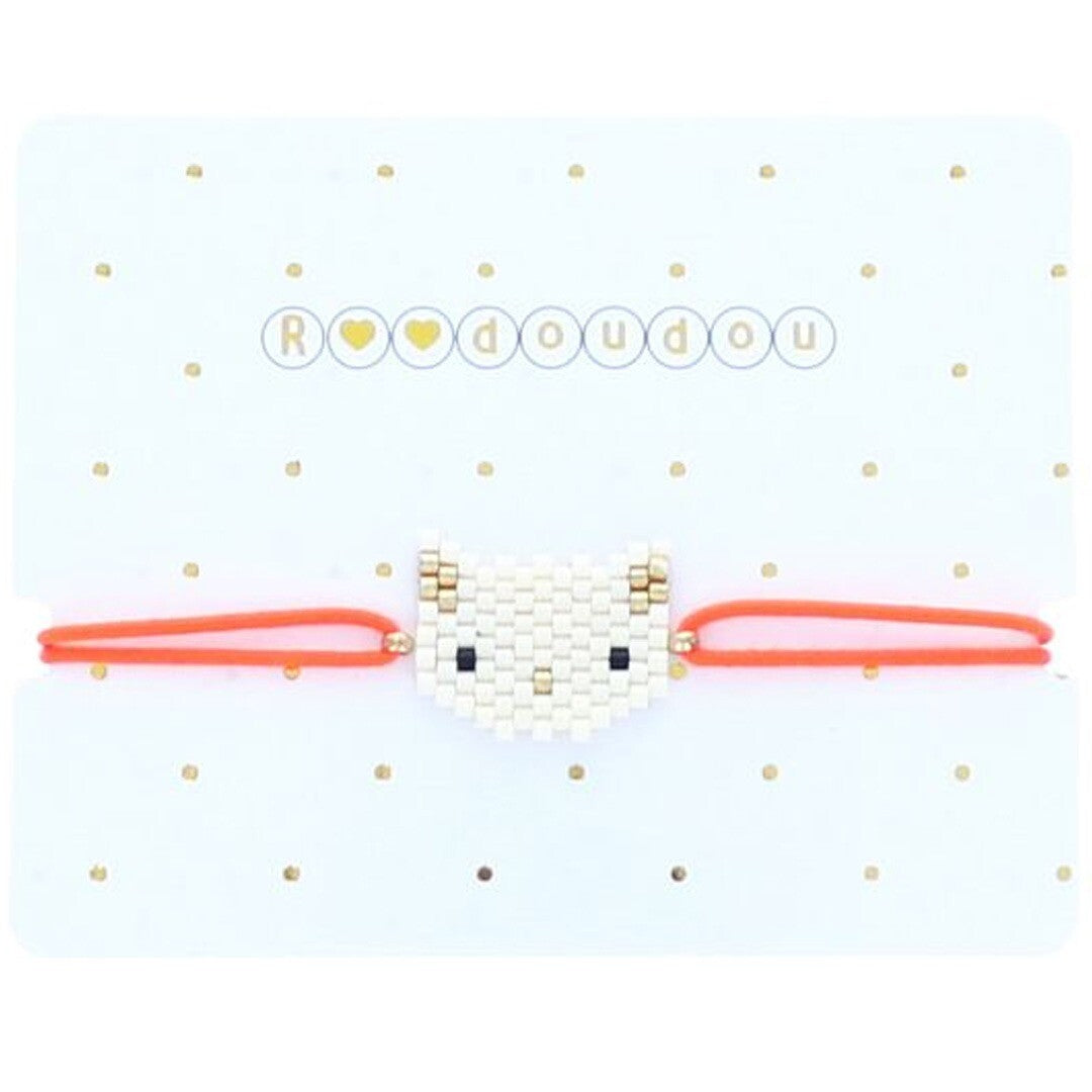 le petit souk kinderarmband met poesje op de productverpakking.