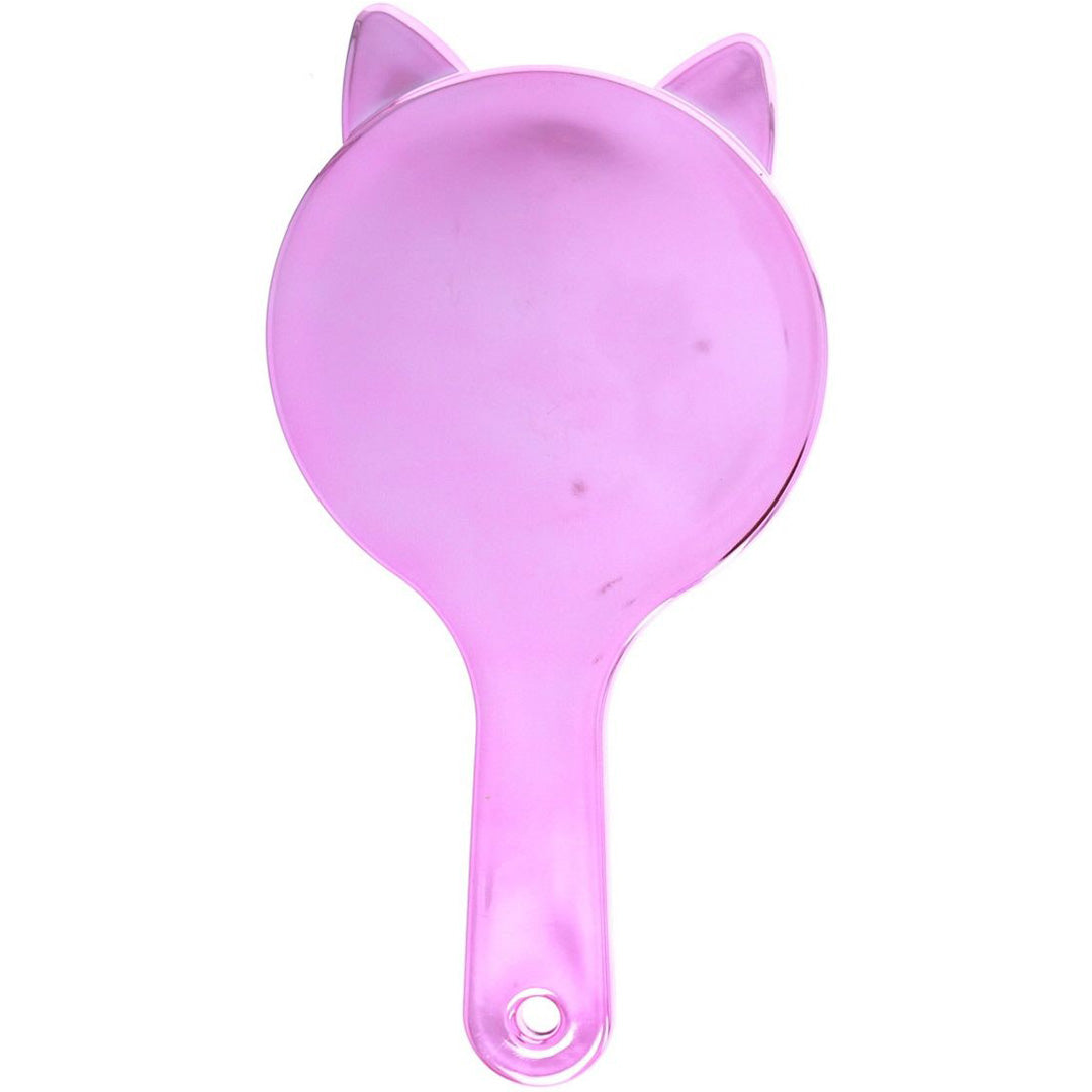 Le petit souk roze haarborstel met kattenoren, van achteren gezien.