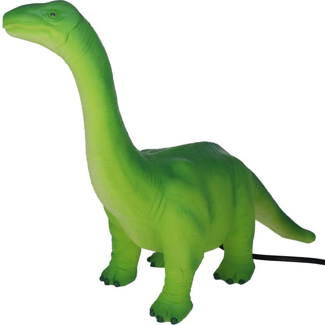 le petit souk groene dinosaurus kinderlamp, uitgeschakeld.