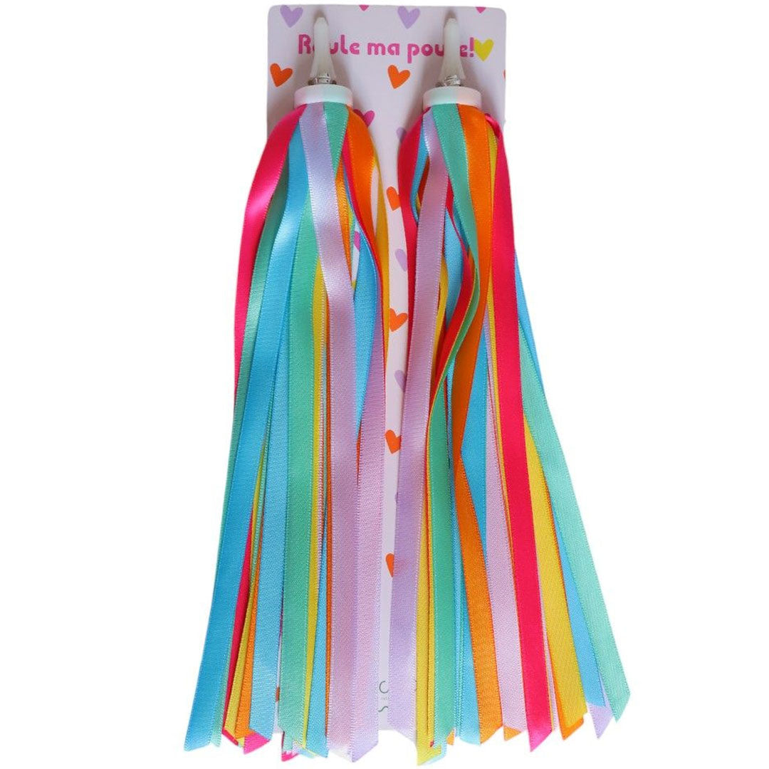 le petit souk stuurslingers met veelkleurige regenbooglinten op verpakking.