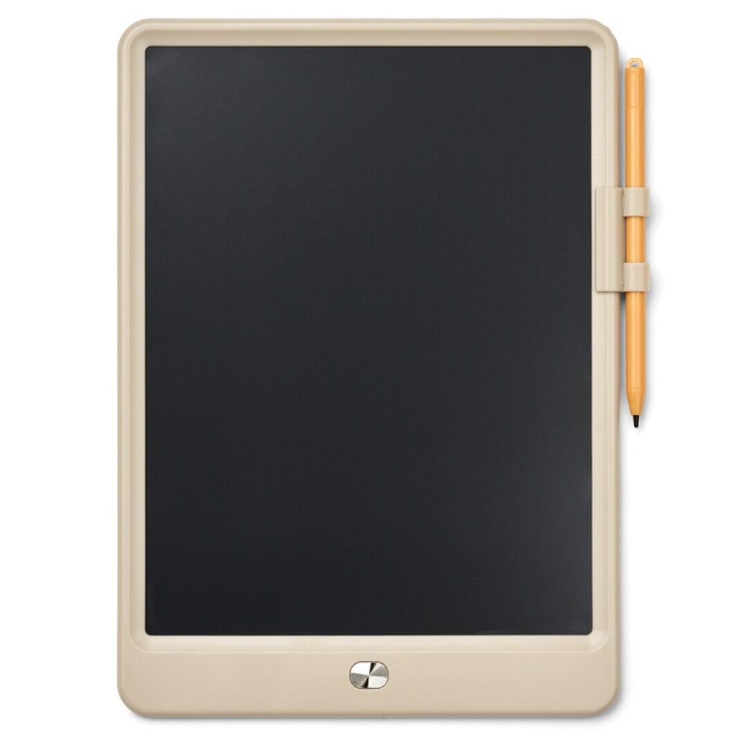 Liewood tekentablet Zora in beige met zwart scherm en een stylus aan de zijkant.