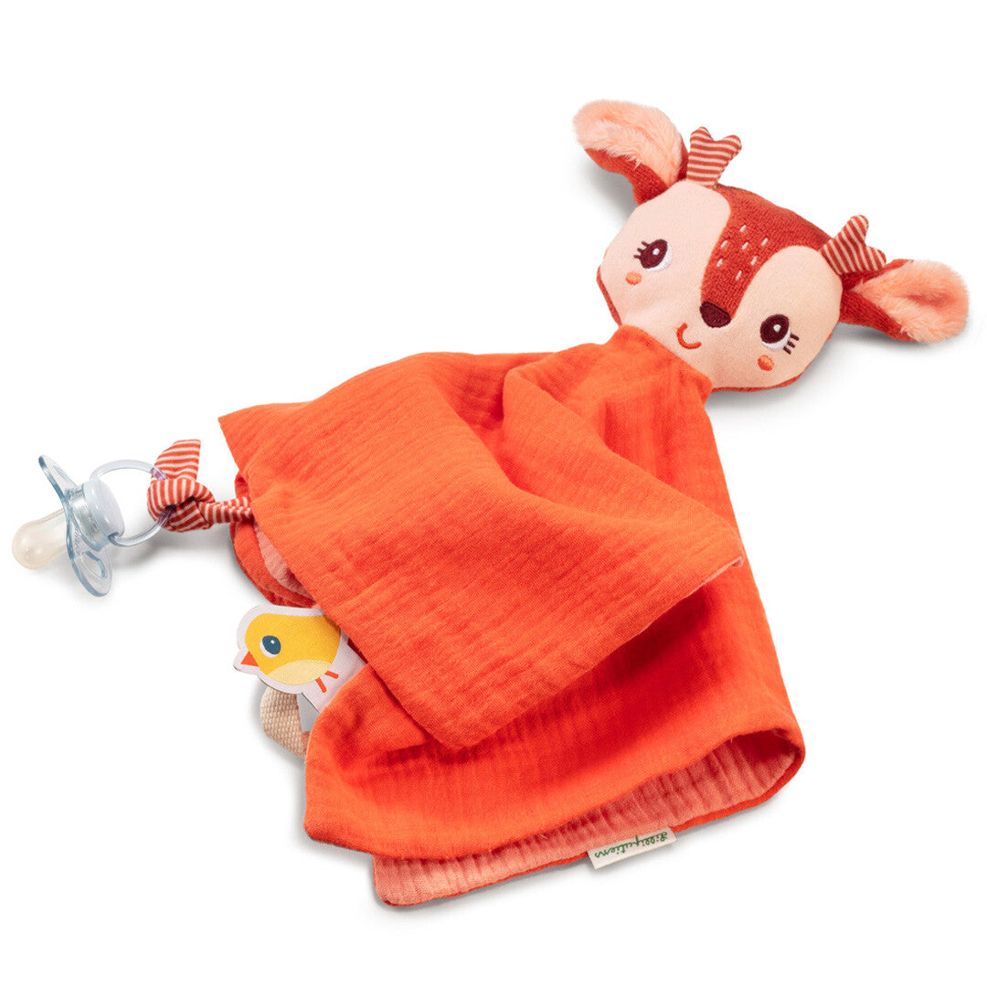 Lilliputiens knuffeldoek Stella het hertje met speen.