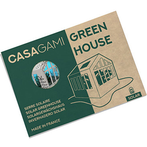Litogami verpakking van de 'Green House' plantenkas met zonnepaneel.