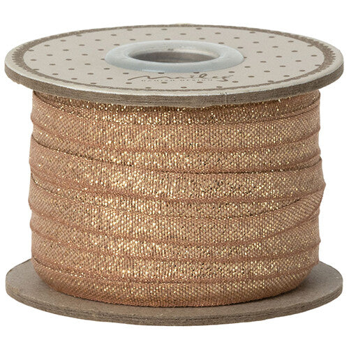 Maileg roségoud glitter lint op een spoel.