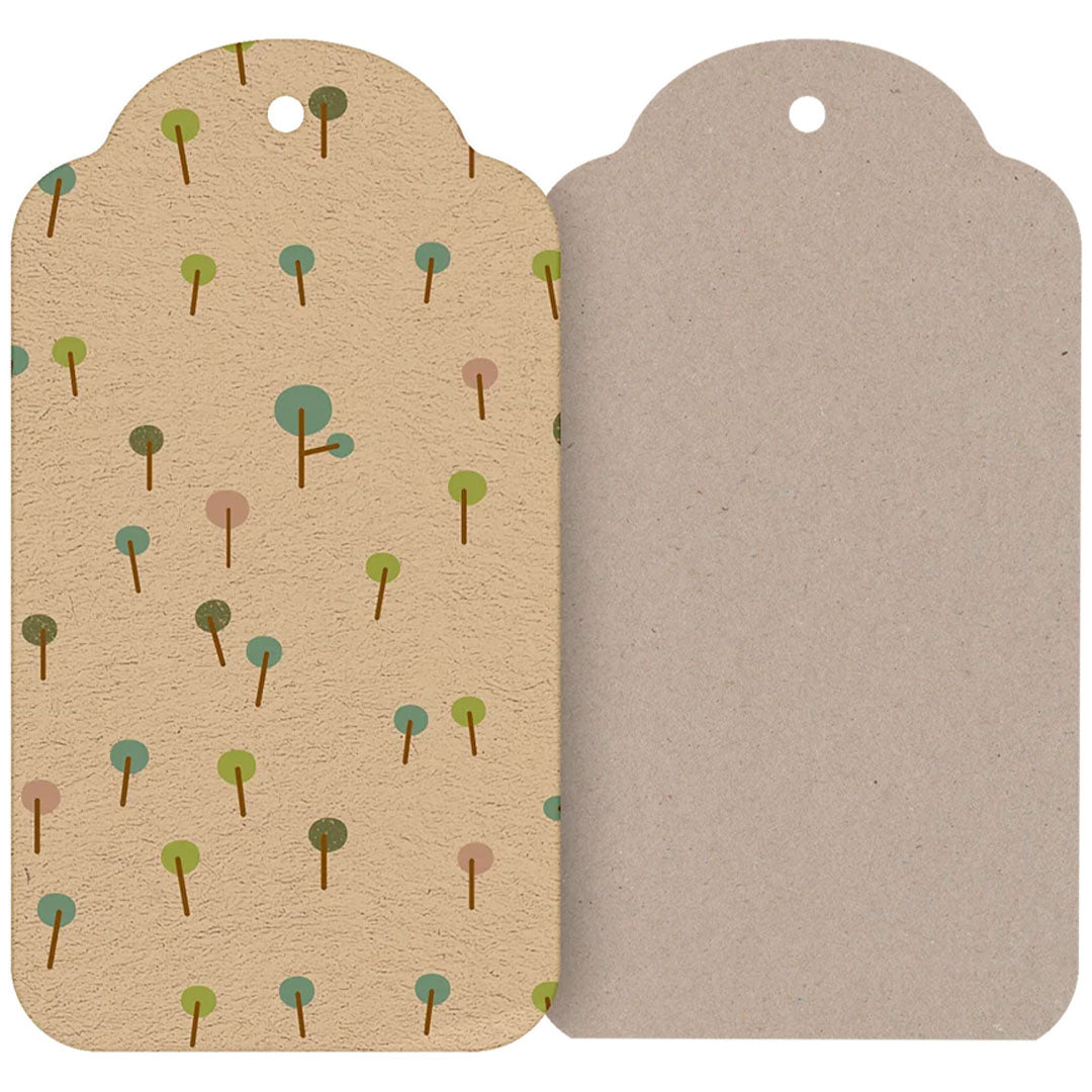 maileg cadeaulabels wood land - green - 12st | 14-6121-00 |