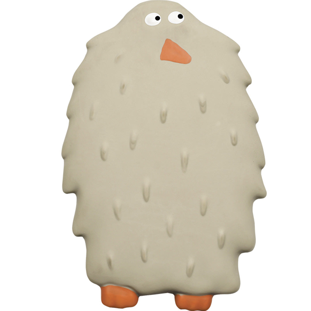 Maison Petit Jour bijtspeelgoed in de vorm van een beige yeti met oranje neus en voeten.