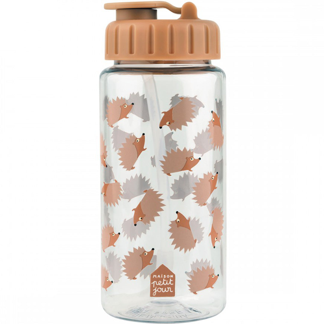Maison petit jour drinkfles met egelpatroon en bruine dop.