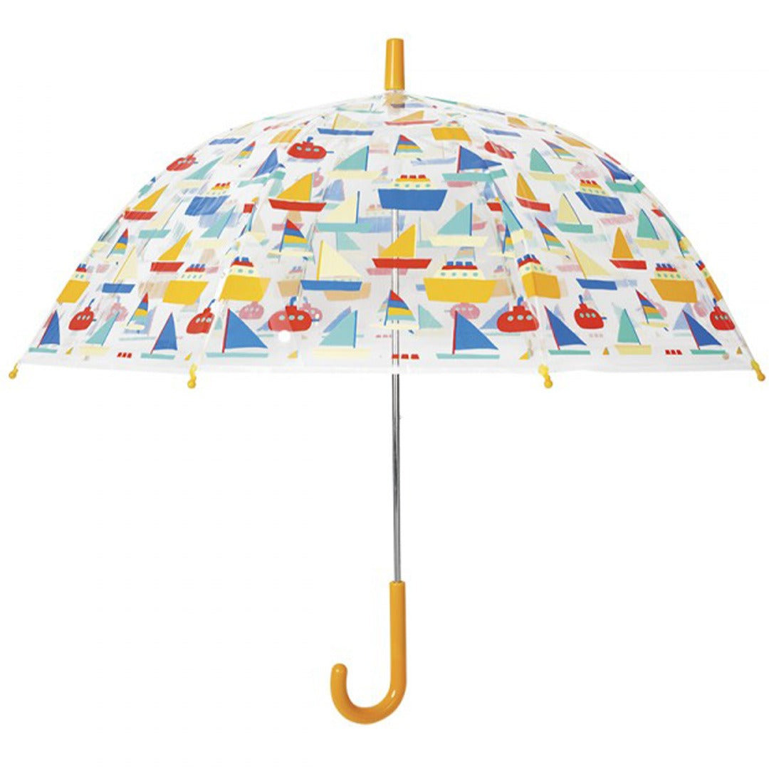 Maison Petit Jour kinderparaplu met kleurrijk botenpatroon.