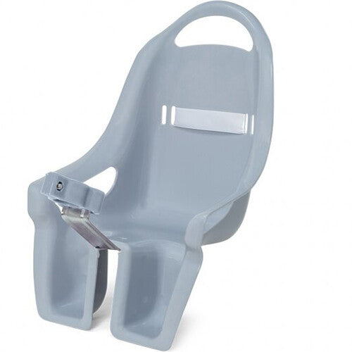 Grijze mama memo poppenfietszitje van plastic.
