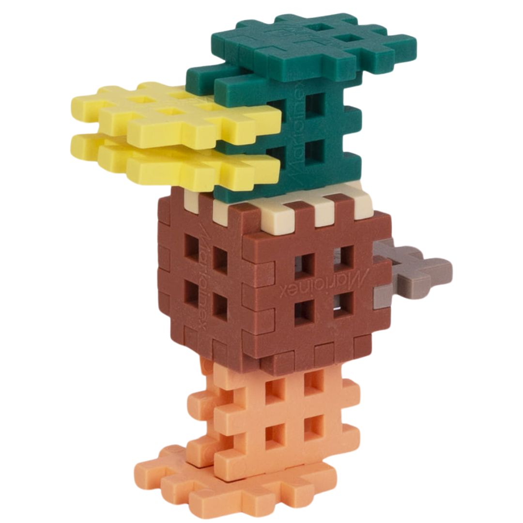 Marioinex mini waffle bouwblokken in de vorm van een eend.