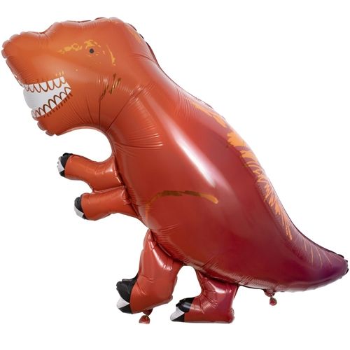 Meri Meri reuze folieballon in de vorm van een rode T-Rex.