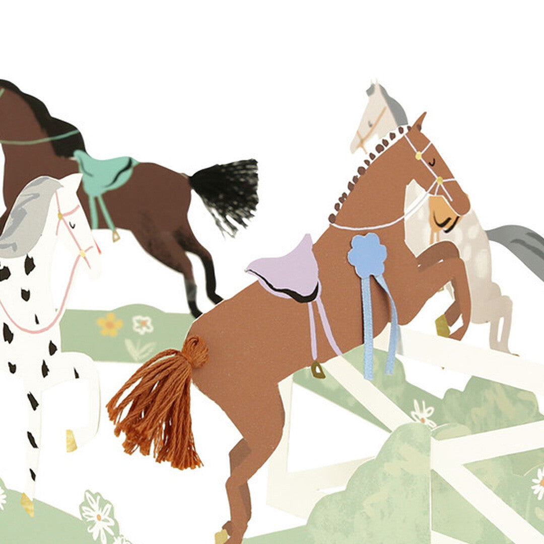 meri meri verjaardagskaart paarden  | 276458 | 2