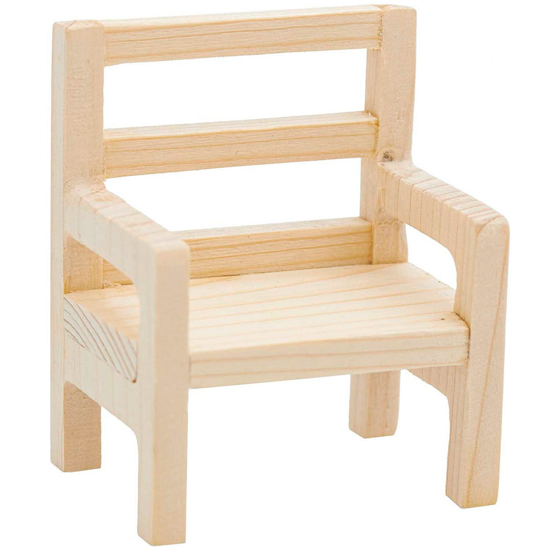 Rico Design miniatuur houten stoel.