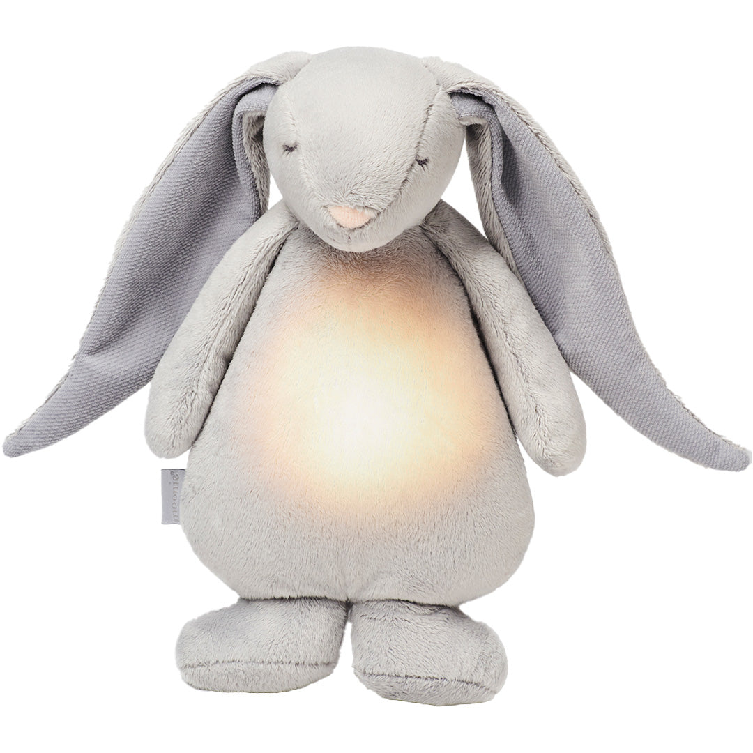moonie knuffelkonijn met lichtgevende buik.