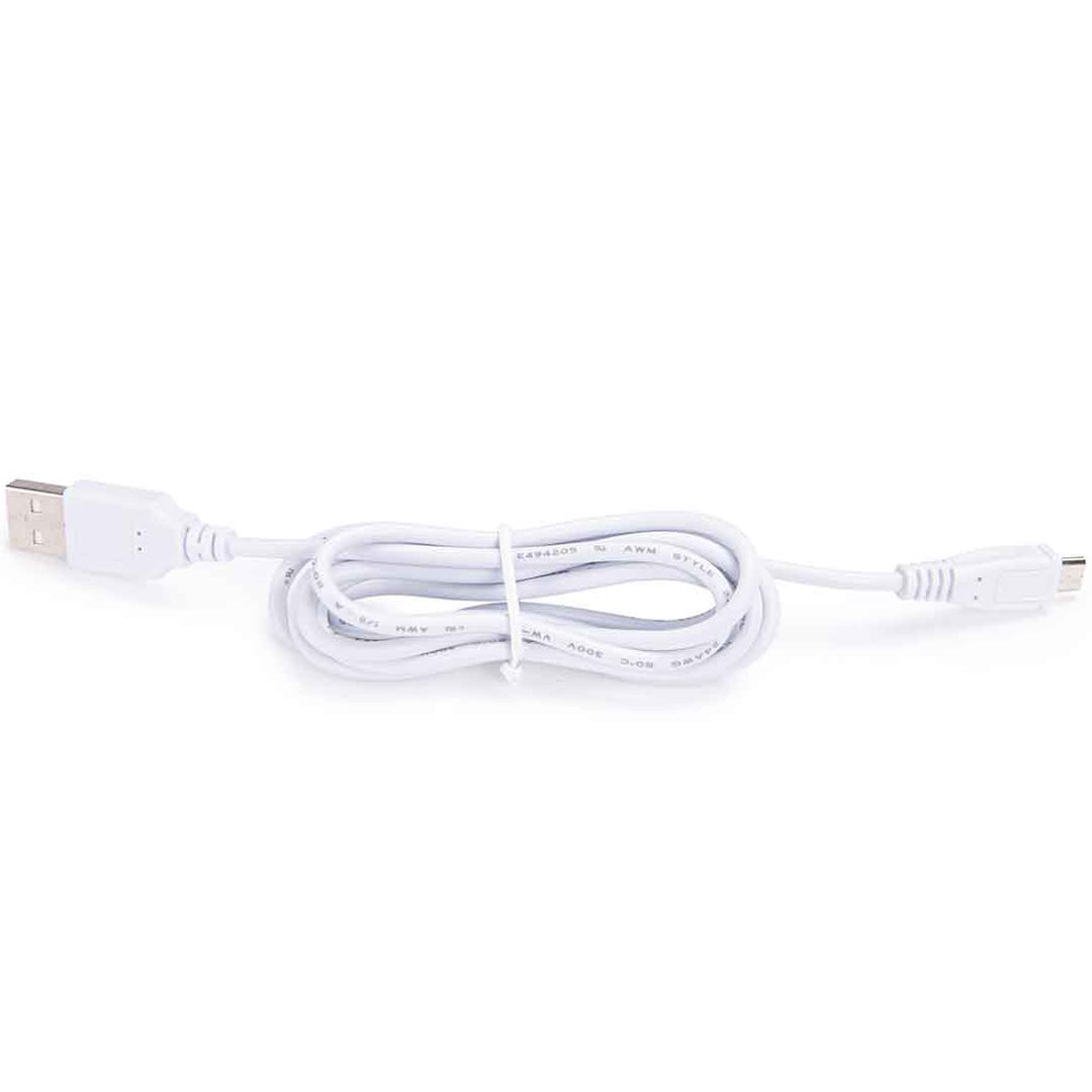 Witte USB oplaadkabel voor het nachtlampje.