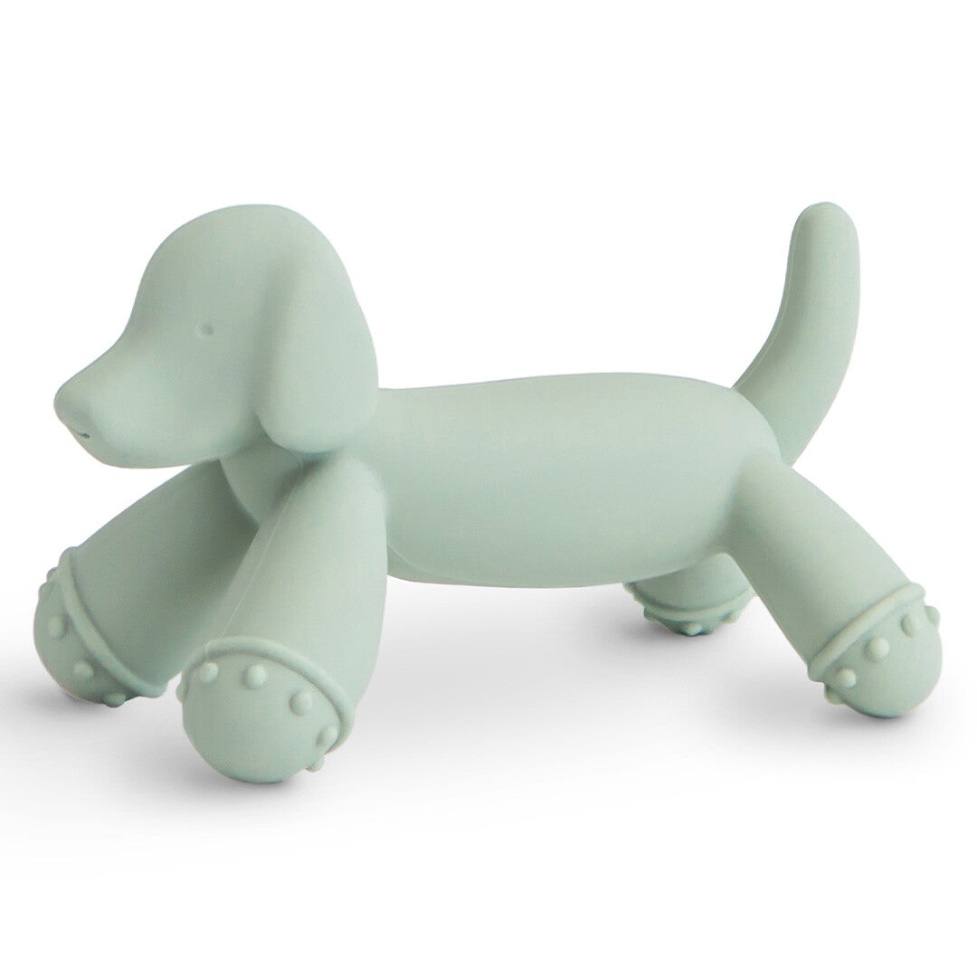 Groene mushie bijtspeelgoed hond.