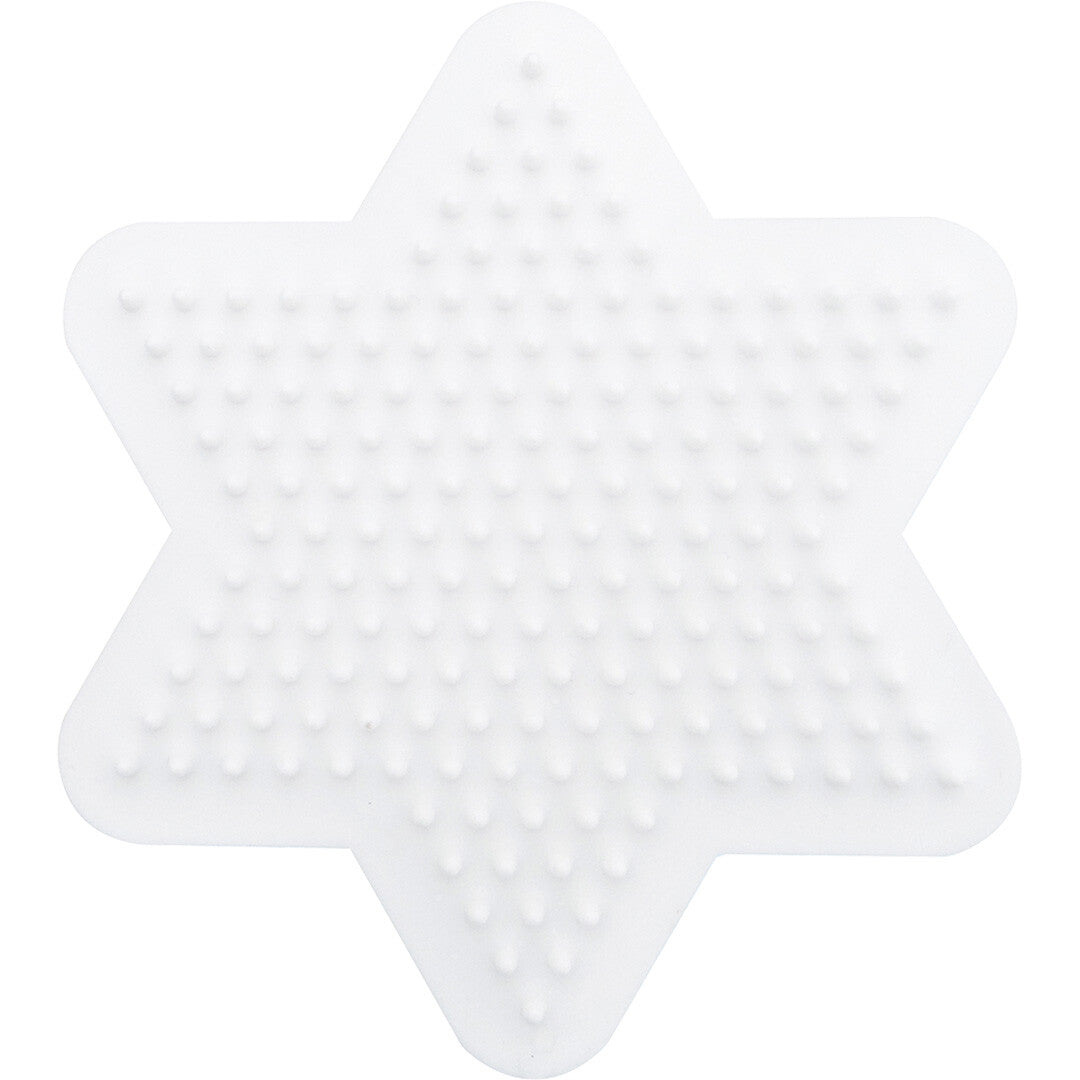 nabbi biobeads® wit stervormig legbord voor strijkkralen.