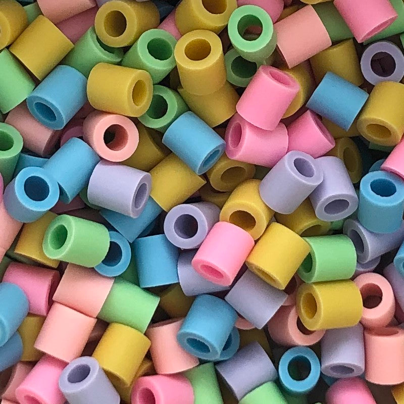 Nabbi BioBeads strijkkralen in pastel mix kleuren.