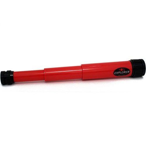 Navir Explorer telescoop in rood, uitgeschoven.