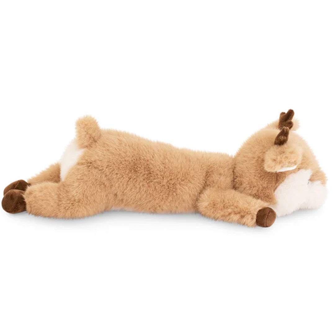 Orange Toys pluchen knuffelhert liggend op de zij.