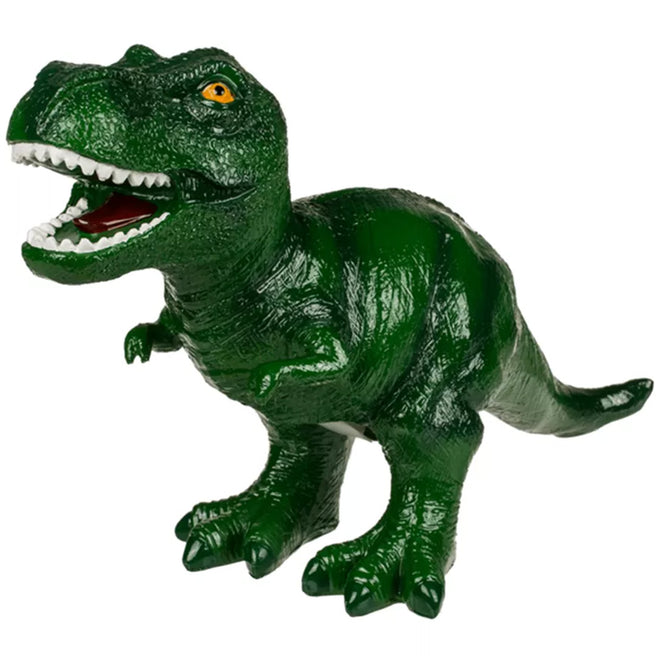 Out of the Blue groene dinosaurus spaarpot met open bek en tanden.