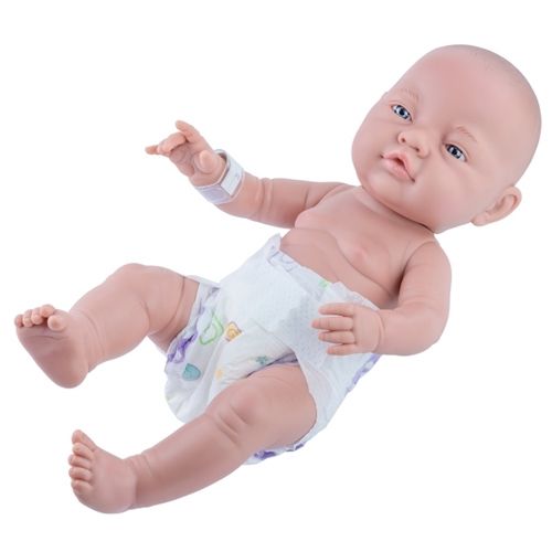 Paola Reina babypop van 45 cm met luier en ziekenhuisbandje.