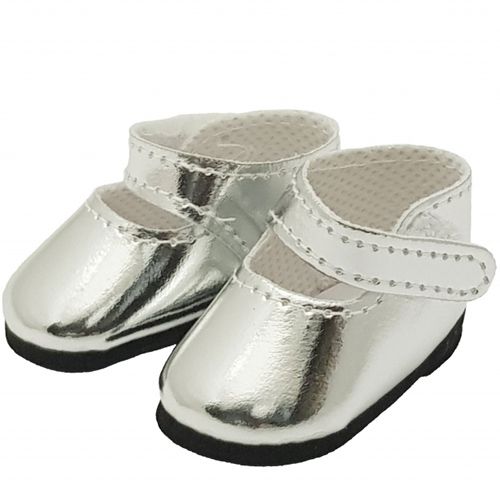 Paola Reina zilveren poppenschoenen met een bandje over de wreef.