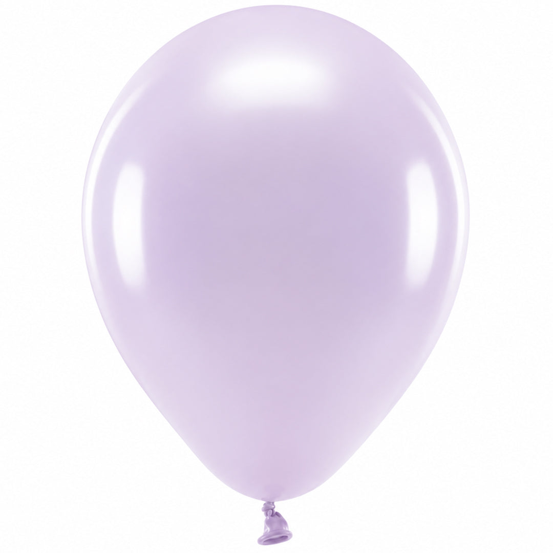 Partydeco lila metallic ballon, opgeblazen en rond.