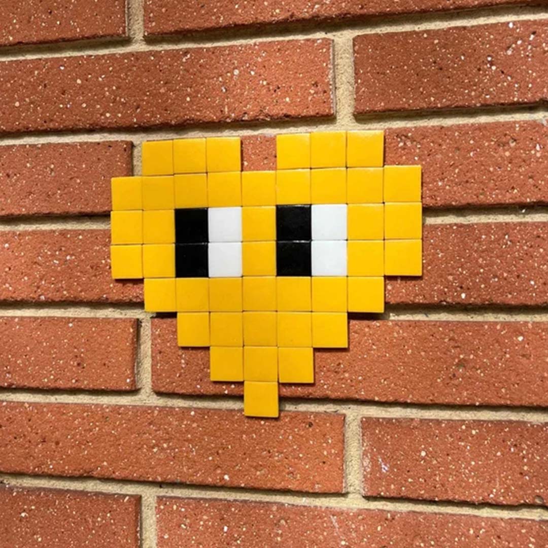 pixel corner mozaïek knutselset - hart - geel |  PAK160E_M | 3
