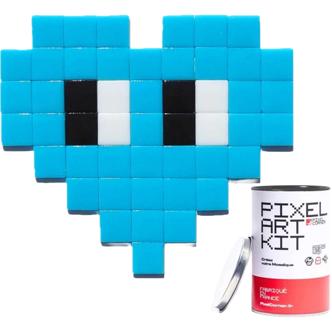 pixel corner mozaïek knutselset - hart - blauw | PAK160B_M | 