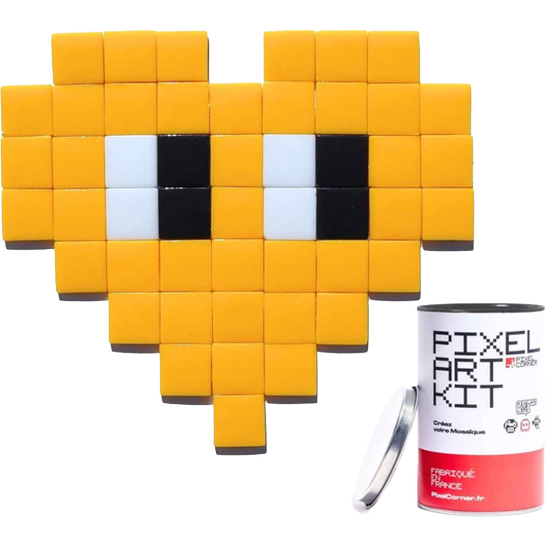 pixel corner mozaïek knutselset - hart - geel |  PAK160E_M | 