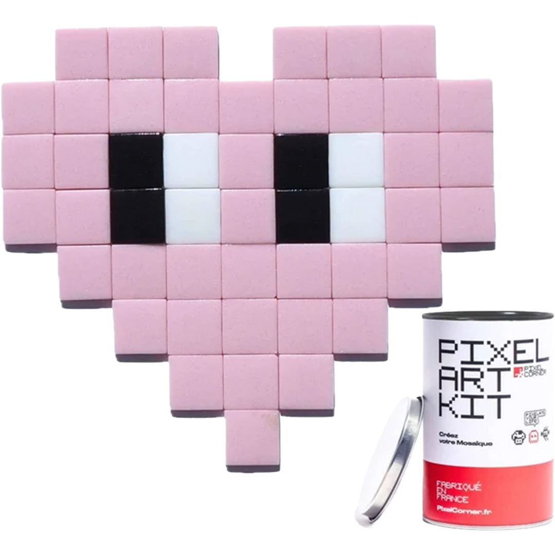 pixel corner mozaïek knutselset - hart - roze | PAK160C_M | 