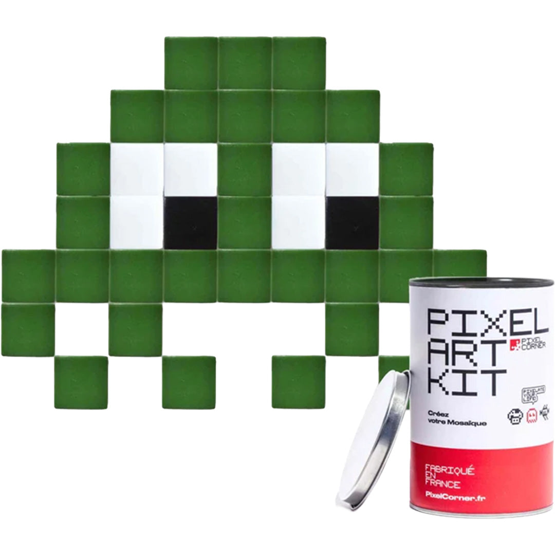pixel corner kit de bricolage mosaïque - little alien - vert
