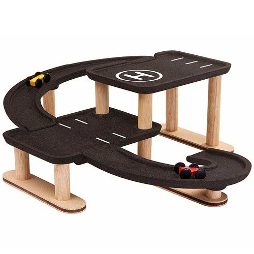 plan toys parkeergarage zwart-naturel | 4006270 | 0