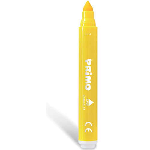 Een gele Primo jumbo viltstift staat rechtop.