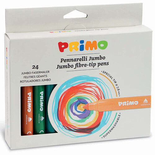 Verpakking van 24 Primo jumbo viltstiften.