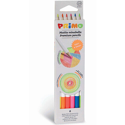 Verpakking van Primo fluor kleurpotloden, set van 6.