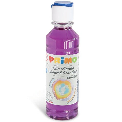 Primo fles magenta gekleurde lijm voor slijm, 240 ml.