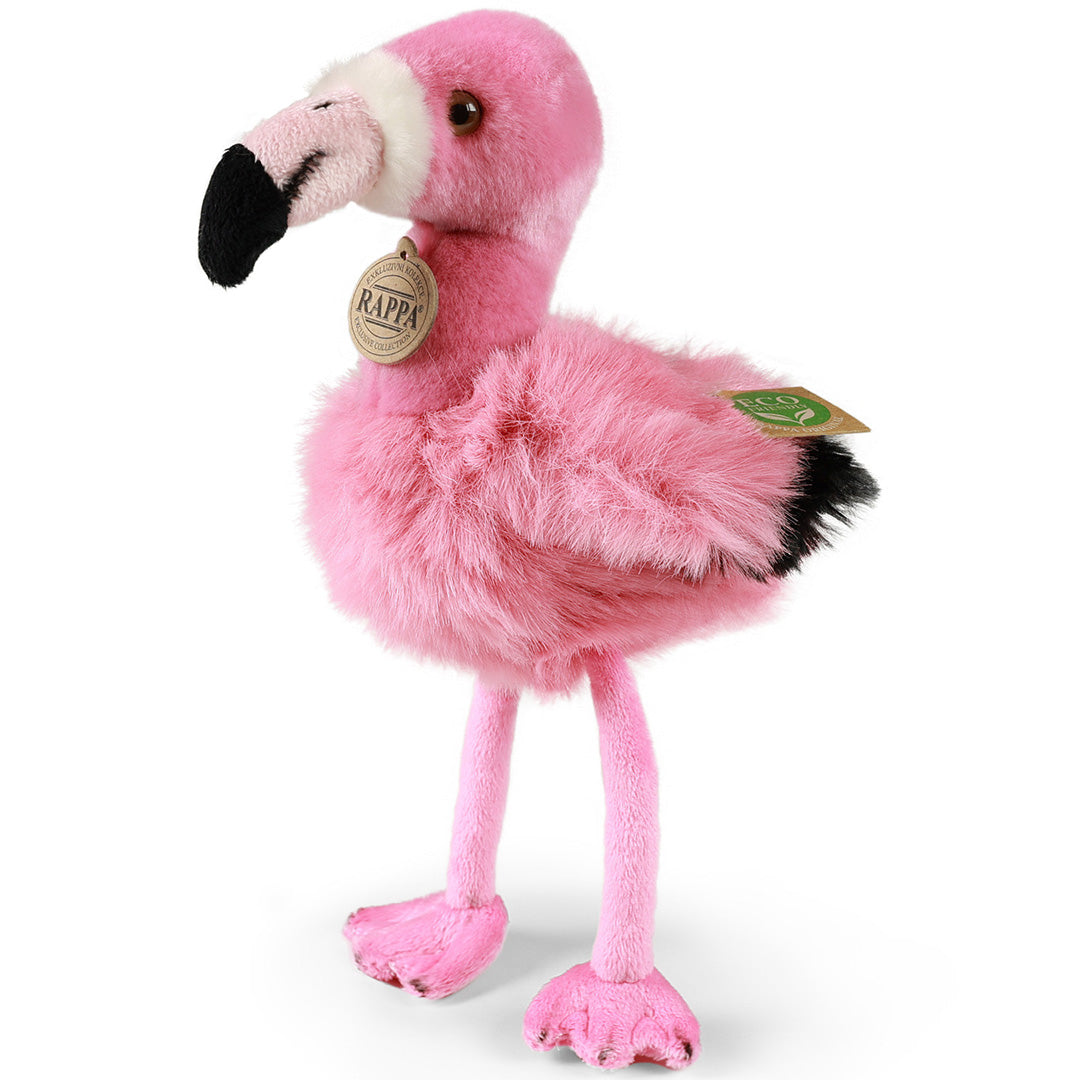Rappa pluchen flamingo staand.