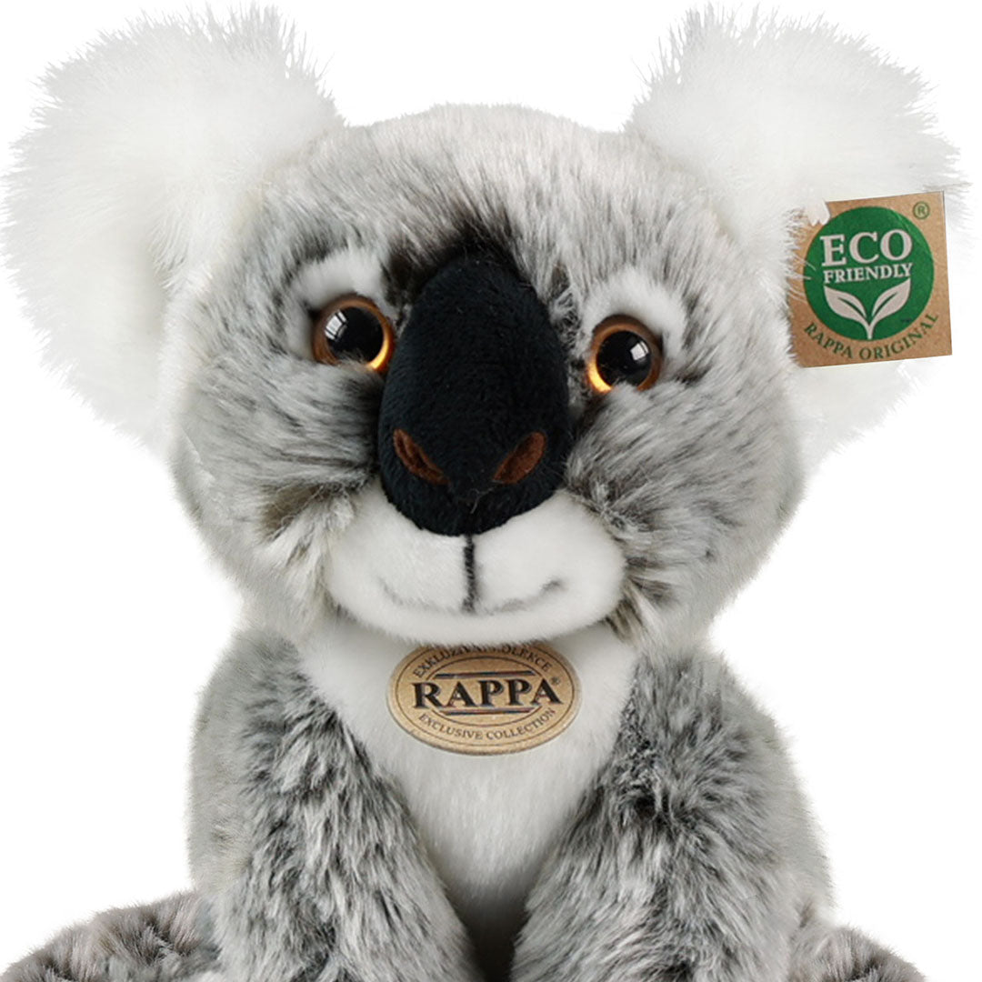 Detailopname van het gezicht van de Rappa knuffelkoala.