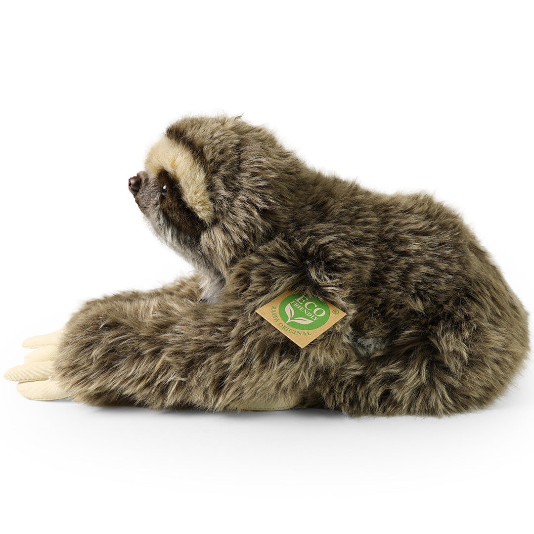 Rappa pluchen luiaard knuffel liggend op de zij.