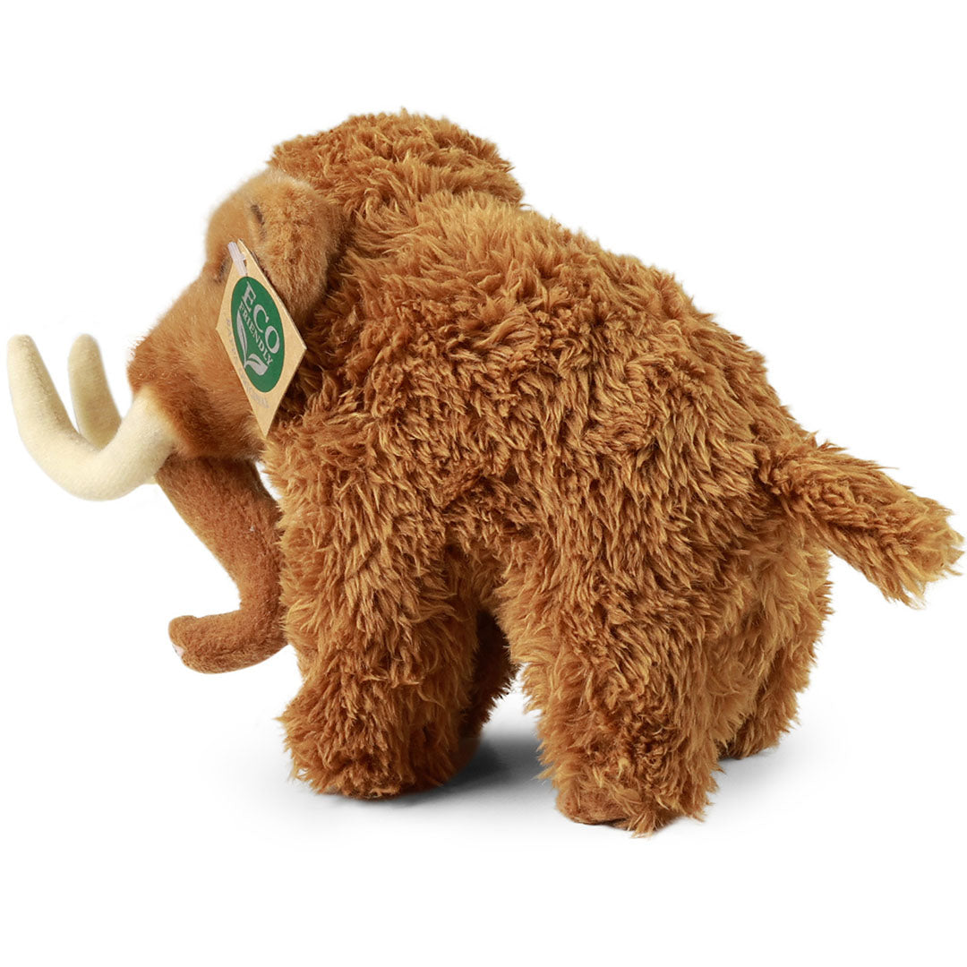 Rappa pluchen mammoet knuffel, van de achterkant gezien, met de pluizige vacht.