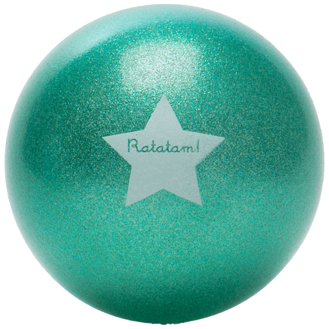 Ratatam groene glitter speelbal met witte ster.