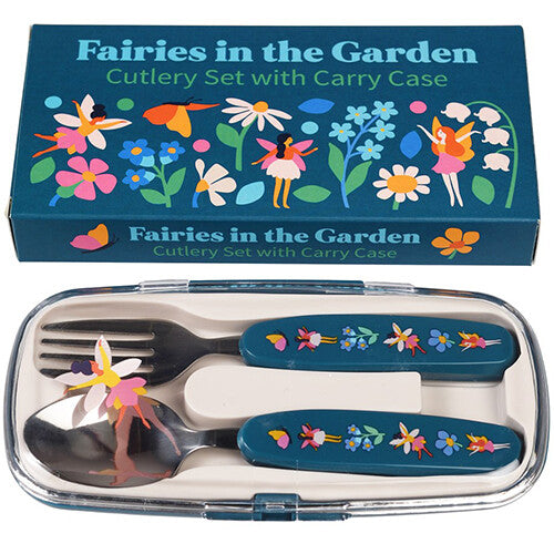 Rex London kinderbestekset Fairies in the Garden met draagetui en verpakking.