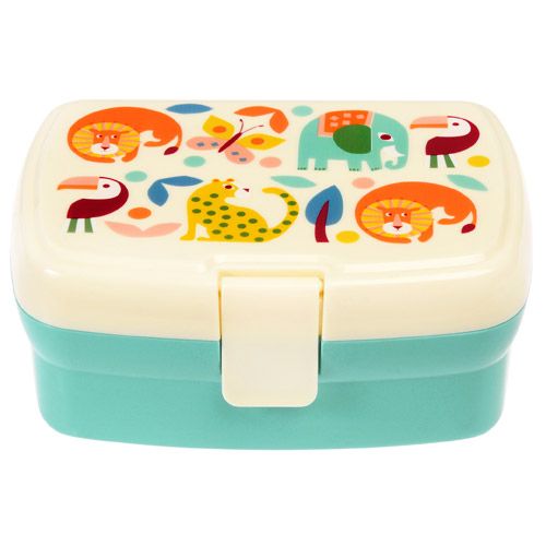 Rex London broodtrommel met wild wonders dierenprint op de deksel.