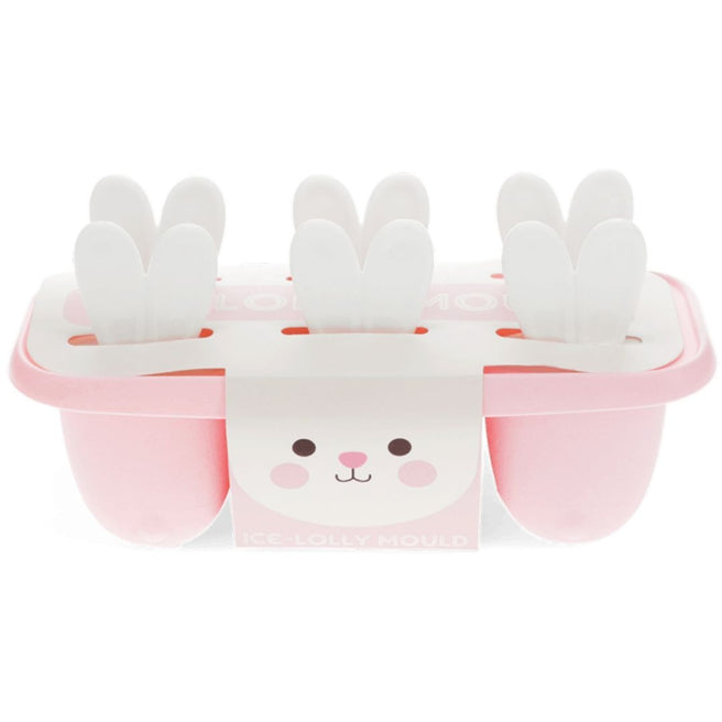 Rex London roze ijsvormen met witte konijnenoortjes en een Bonnie the Bunny label.