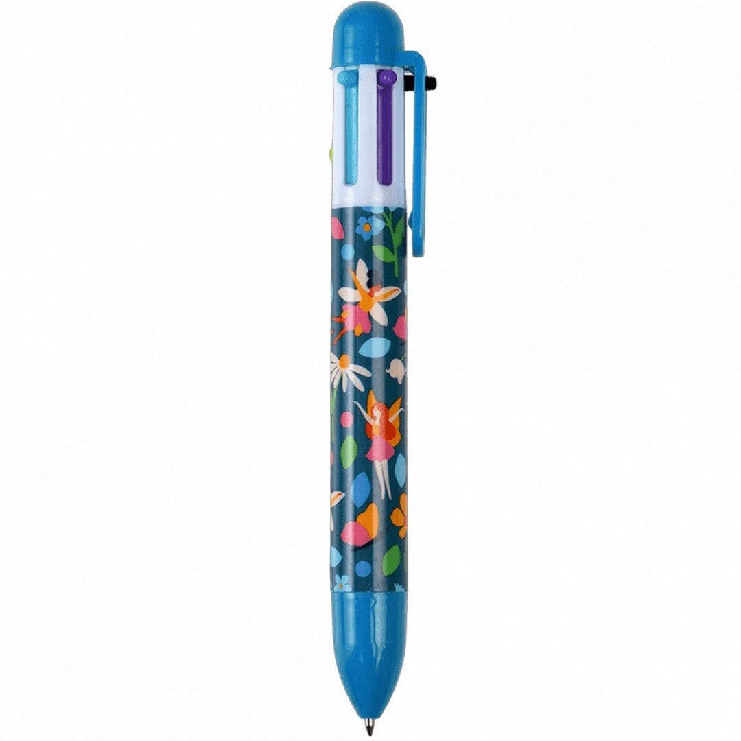 Rex London 6-in-1 kleurenpen met een patroon van bloemen en elfjes.