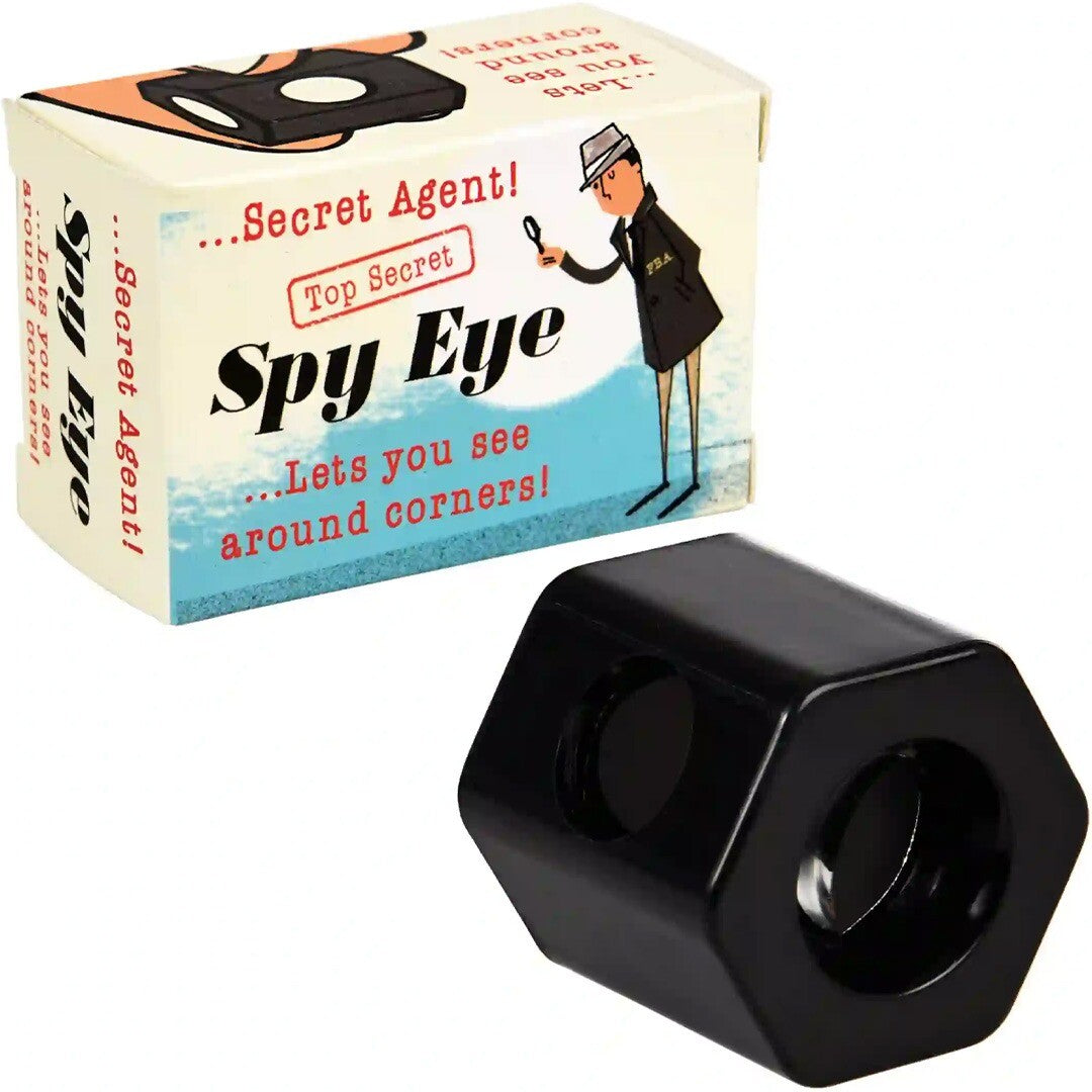 Rex London spionnenoog speelgoed met zwarte kijker en retro verpakking.
