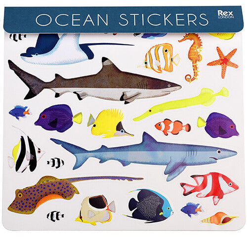 Rex London vel met diverse kleurrijke oceaan dieren stickers.
